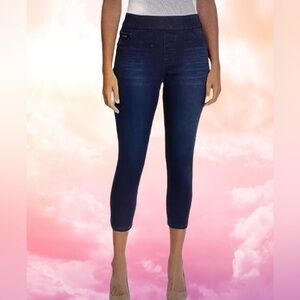 Nine West Heidi Crop Yoga Stretch Dark Wash Jeggings Size 4
